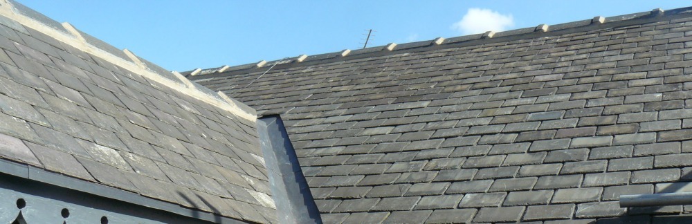 terraced house slate roof