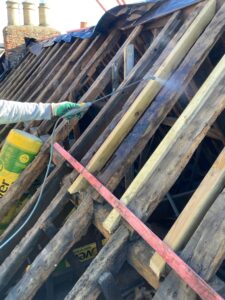 spray treating the timbers using Sovaq