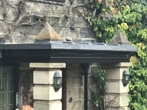 leadwork to door canopy