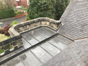 Leadwork to flat roof area in Harrogate