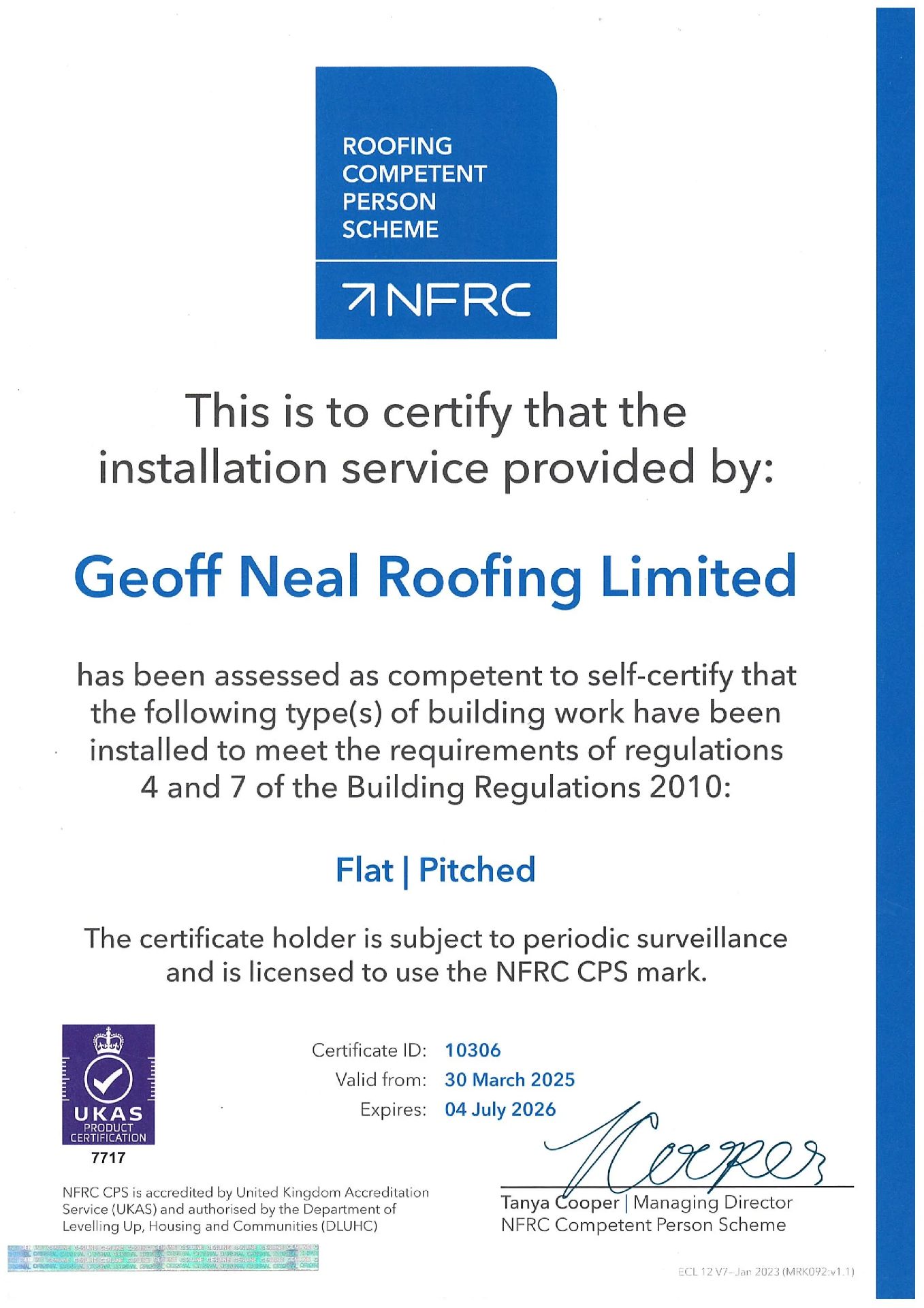 NFRC CPS Certificate 25 26
